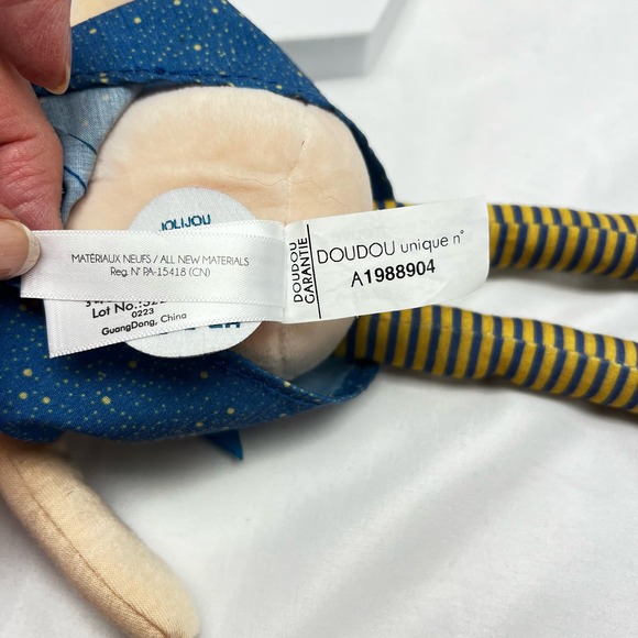 JoLiJou Paris Celeste Les Demoiselles Plush Doll Paris France 12" Rue Nadar - Picture 8 of 11